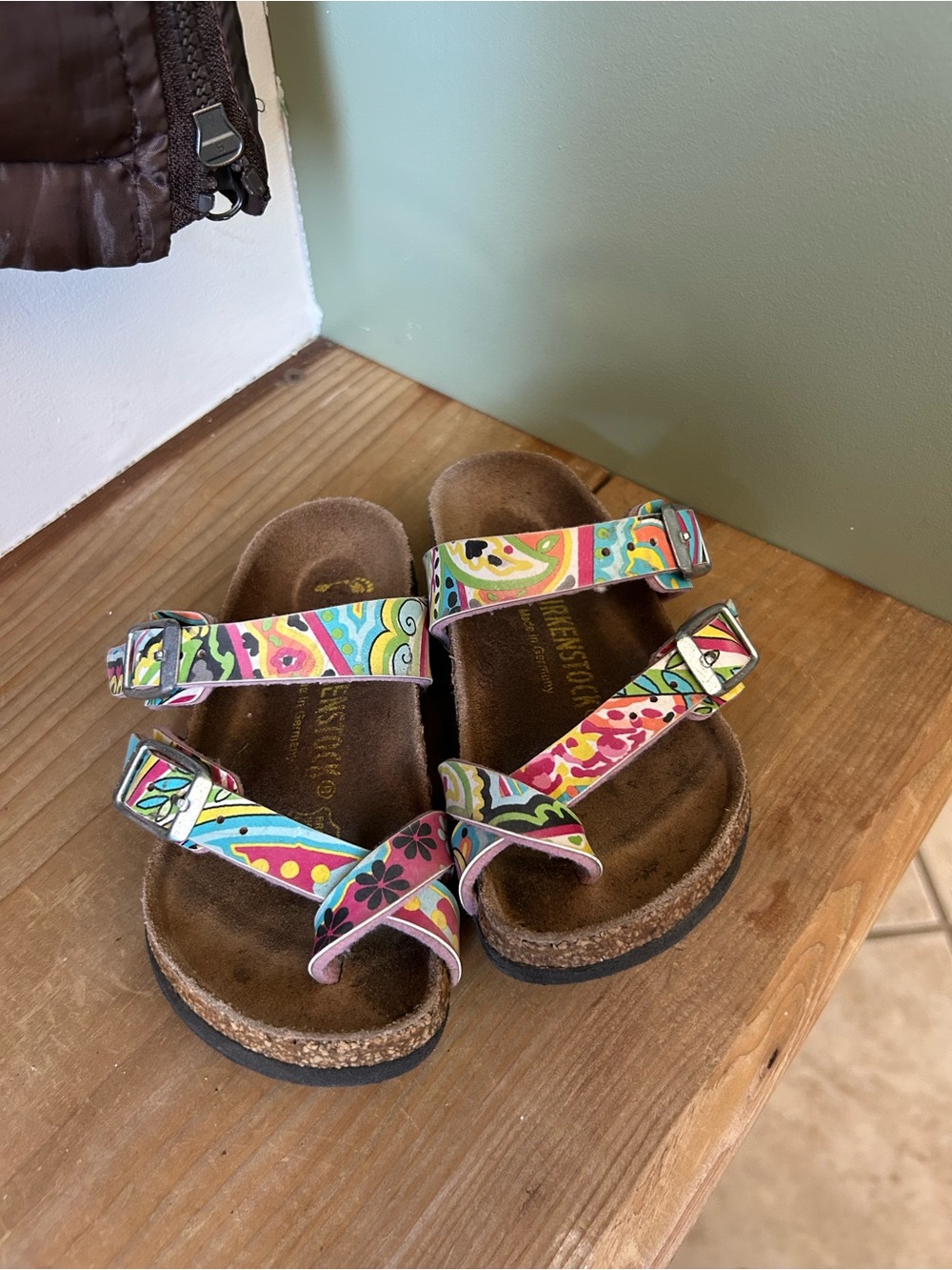 Birkenstock Kids Multicolor Patterned Strappy Sandals